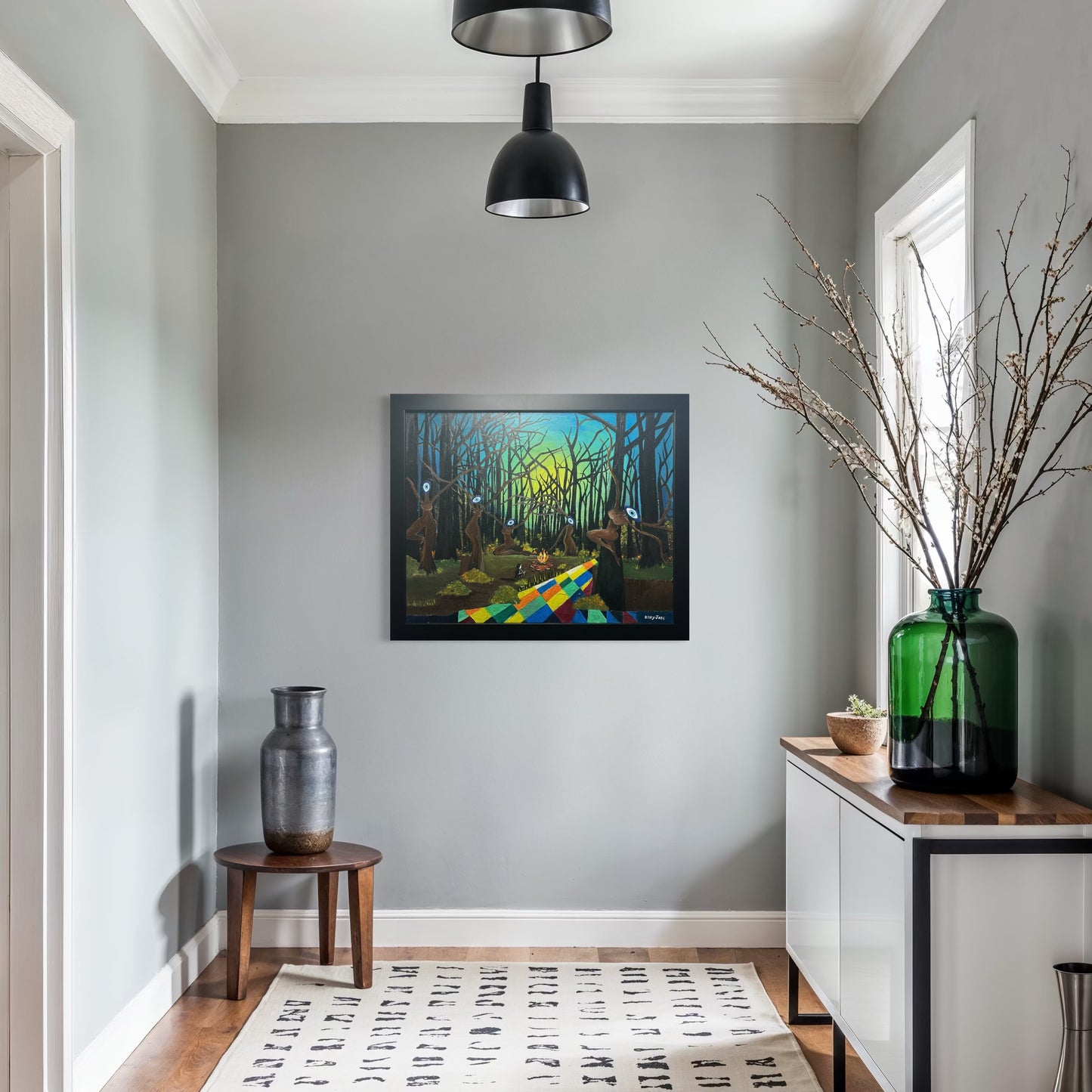 “WATCHERS” - Fine Art Oil Painting, Surrealism, Spooky Forest