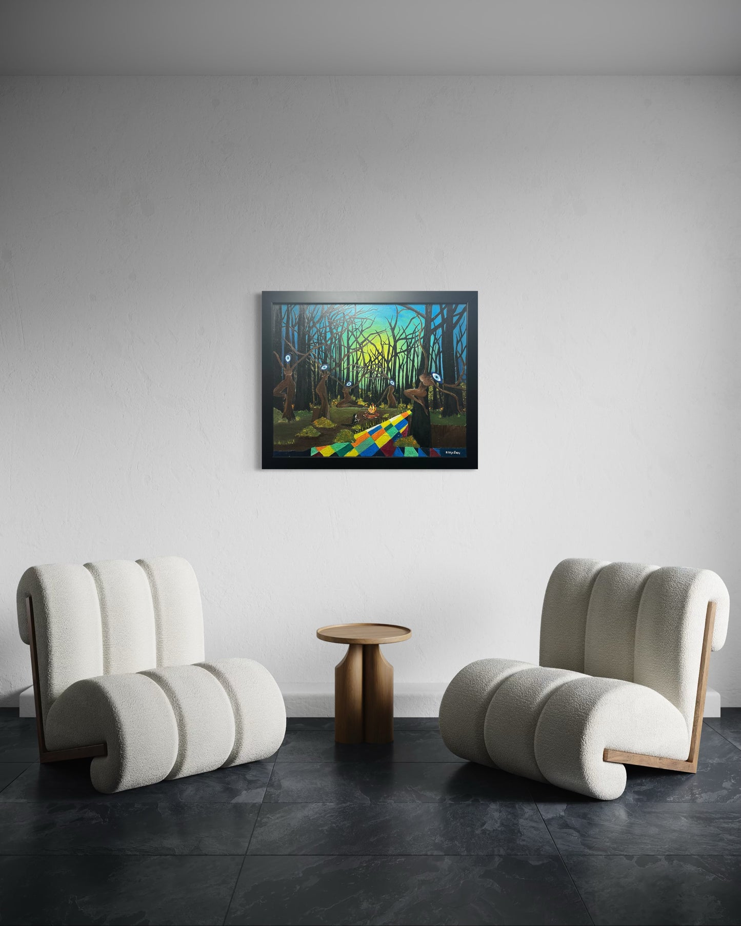 “WATCHERS” - Fine Art Oil Painting, Surrealism, Spooky Forest