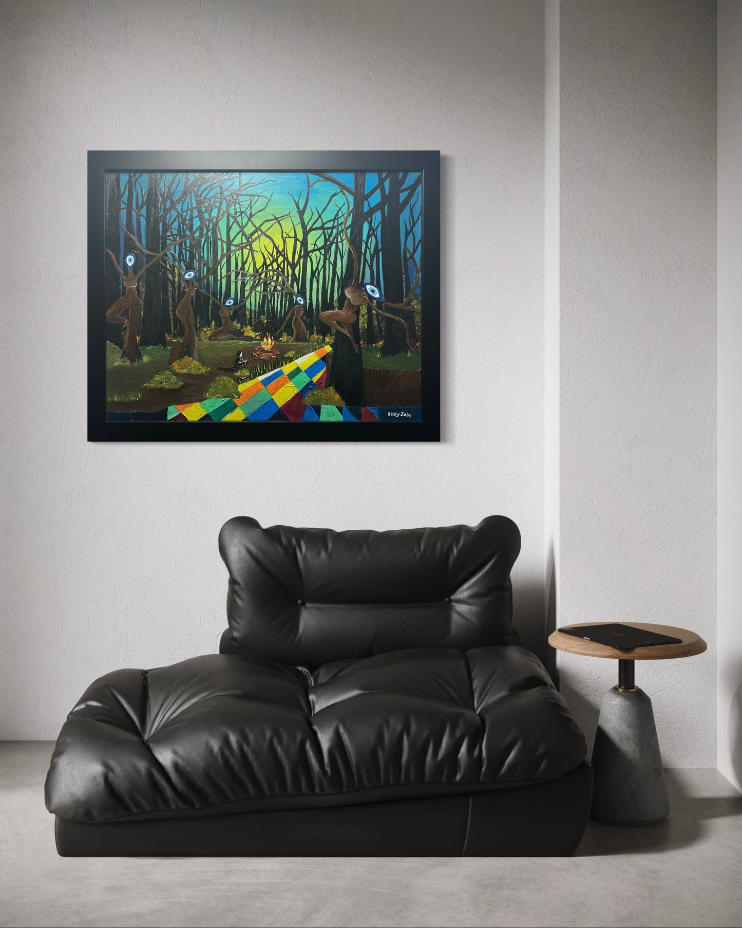“WATCHERS” - Fine Art Oil Painting, Surrealism, Spooky Forest
