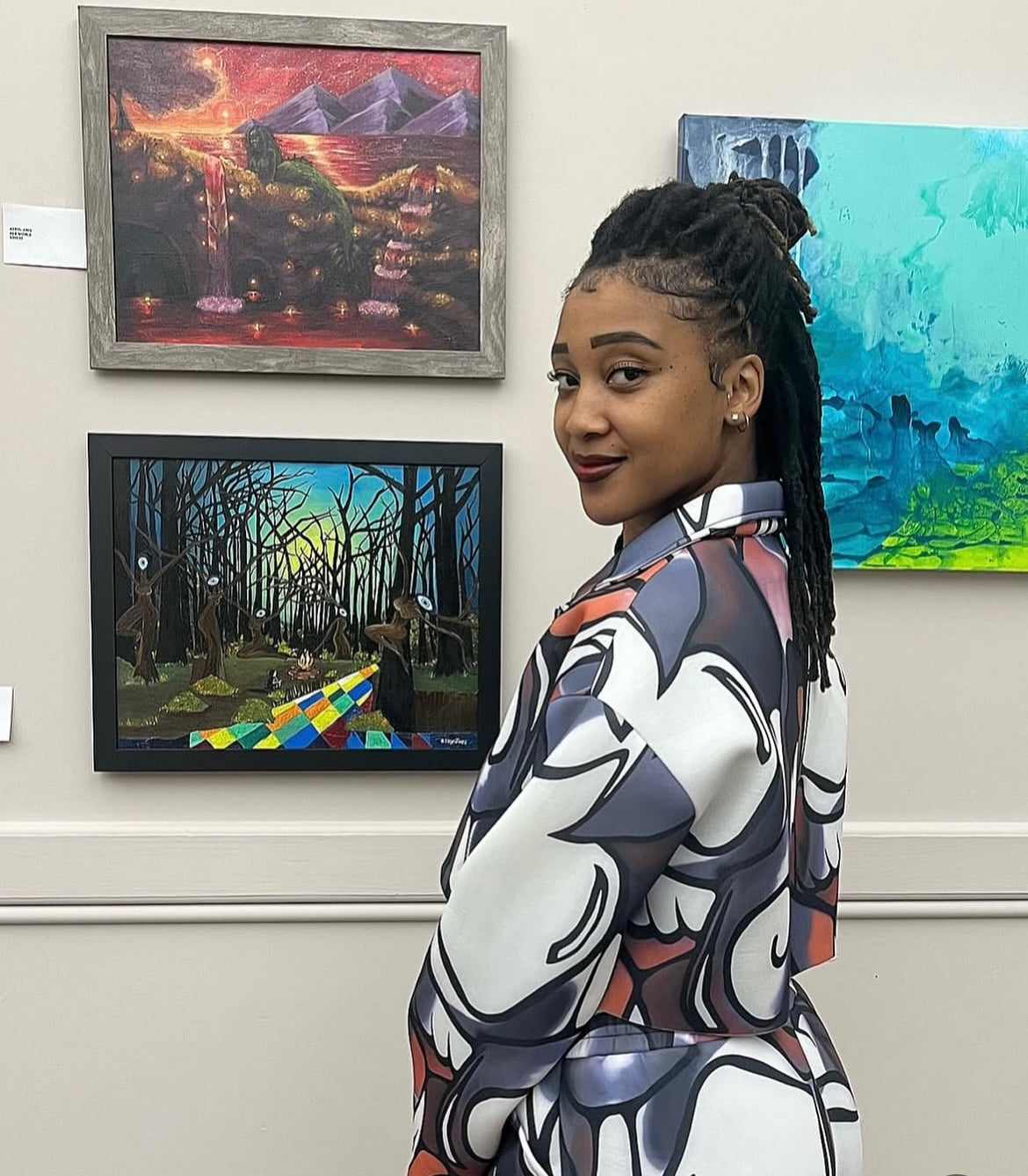 “WATCHERS” - Fine Art Oil Painting, Surrealism, Spooky Forest