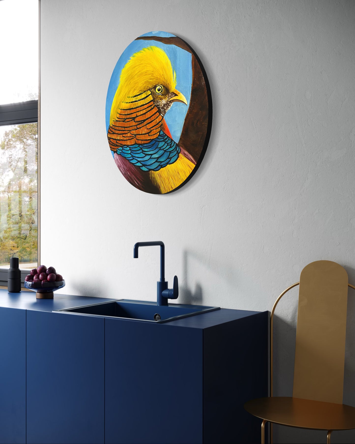 “Vibrant Thang” - Golden Pheasant Fine Art Oil Painting