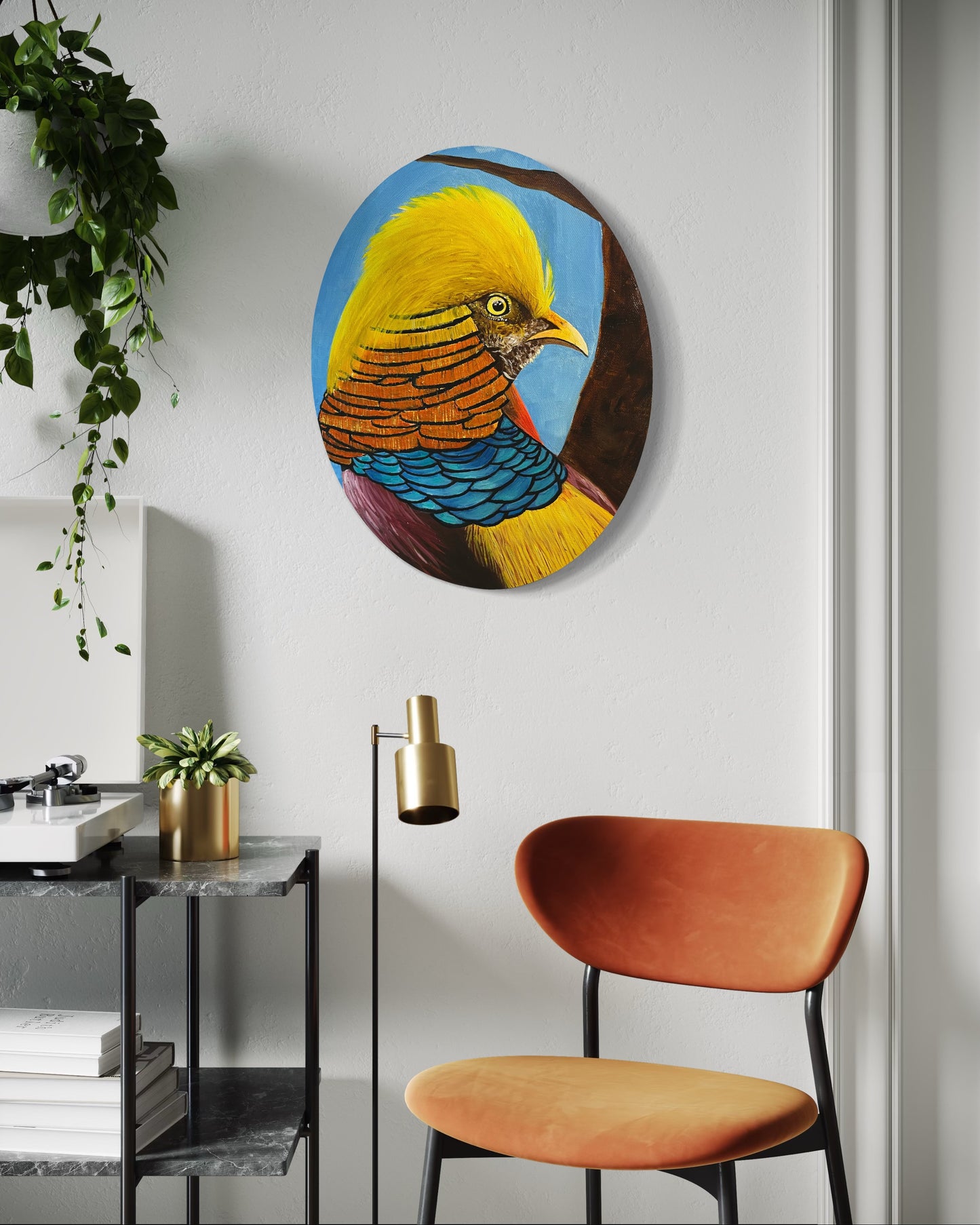 “Vibrant Thang” - Golden Pheasant Fine Art Oil Painting