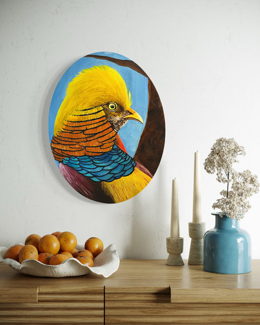 “Vibrant Thang” - Golden Pheasant Fine Art Oil Painting