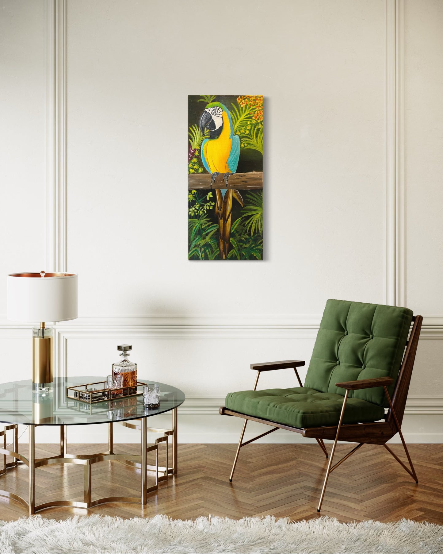 “Tropical Majesty” - Blue and Yellow Macaw Fine Art Oil Painting