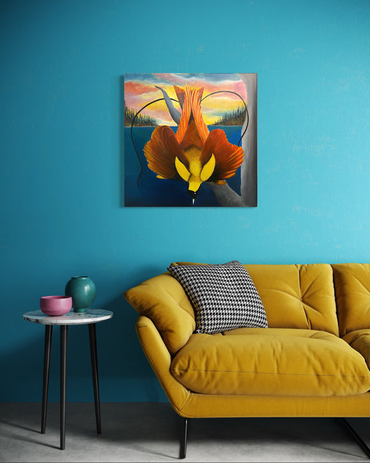 “Elegance In Motion” - Bird of Paradise Fine Art Oil Painting